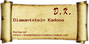 Diamantstein Kadosa névjegykártya